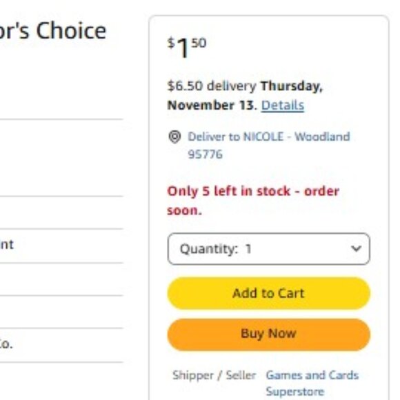 1997 Upper Deck Joe Sakic   *FREE with Bundle Purchase* - Picture 3 of 3